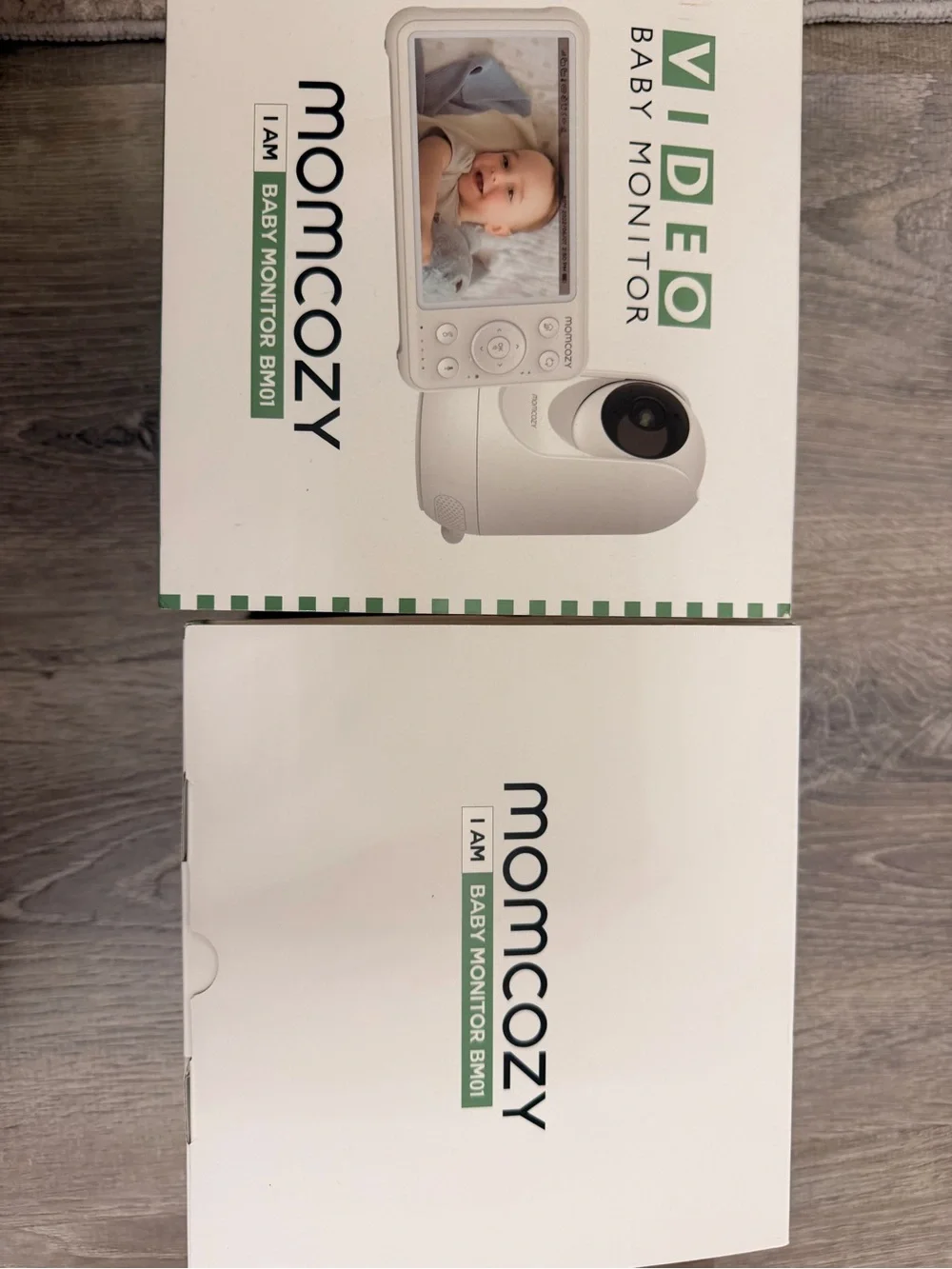 Momcozy BM01 White Baby Video Monitor with Night Vision